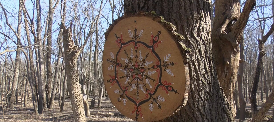 Snowflake scavenger hunt with Champaign County Forest Preserve District