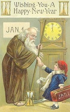 image Baby New Year and Father Time