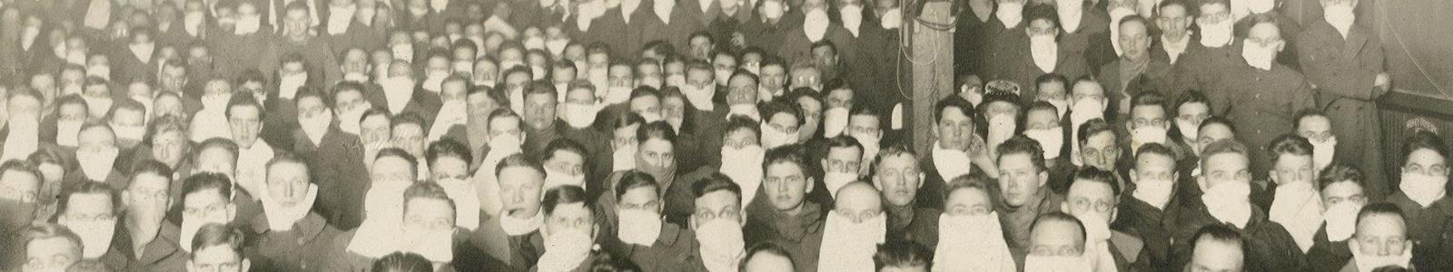 Photo: Flu Masks at Chanute Field, Rantoul, Illinois (1918).
